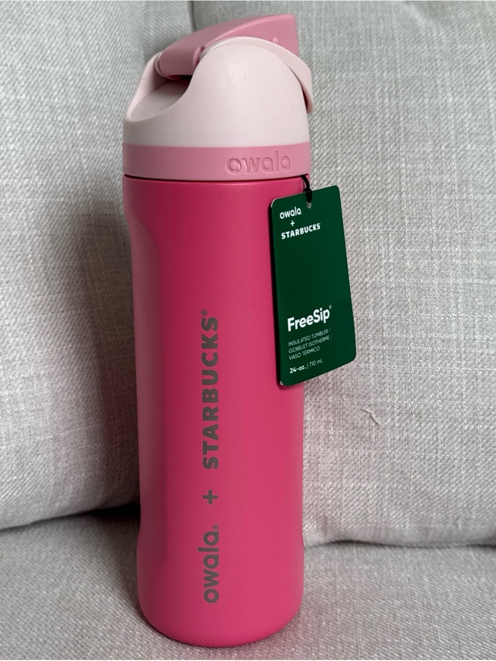 Owala + Starbucks FreeSip Pink Insulated Water Bottle NWT